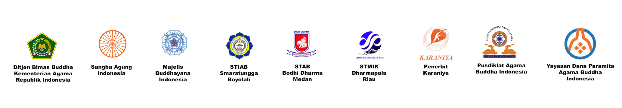Logo lembaga yang berkolaborasi dalam ISAMBUDDHA II 2026